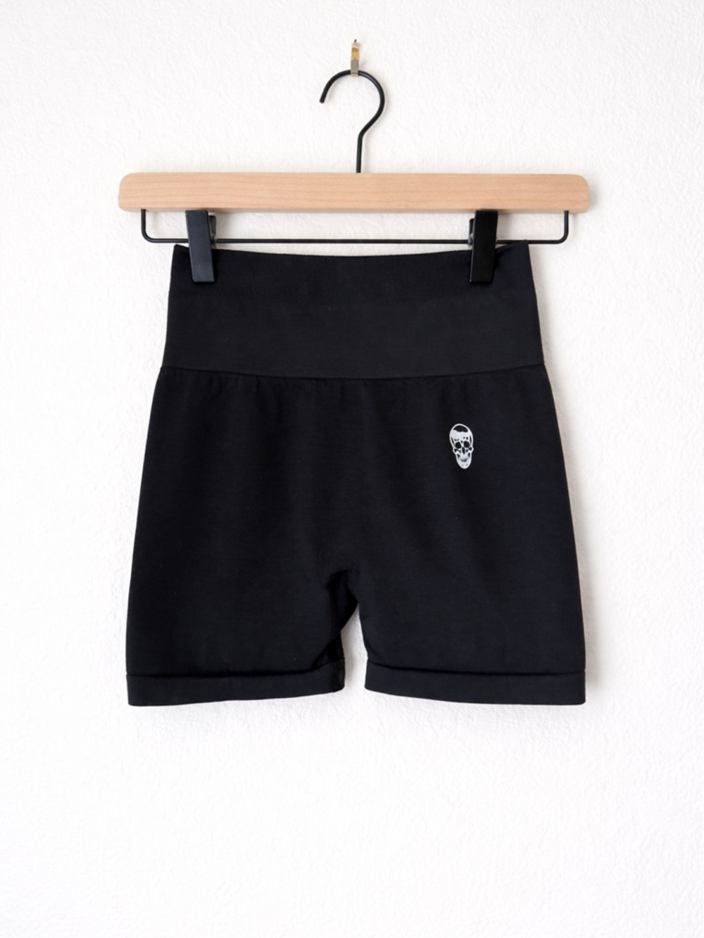 Gymreapers Black High Waisted Biker Shorts XS Scrunch Butt Workout Shorts